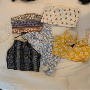 Bundle of 6 crop tops/ body suits